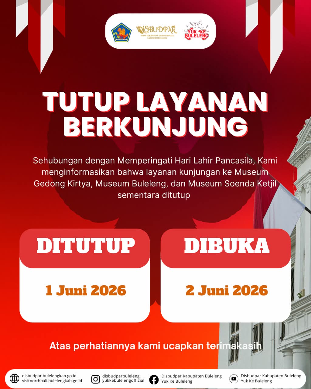 TUTUP LAYANAN BERKUNJUNG
